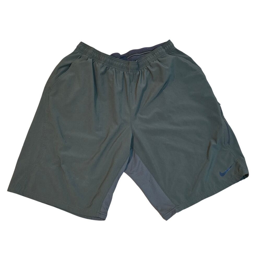 Nike Dry Fit Performance Shorts Moisture Wicking Drawstring Mens Size XL Green‎